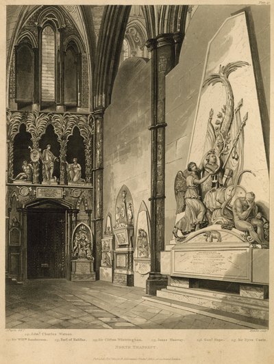 North transept of Westminster Abbey by Augustus Charles Pugin