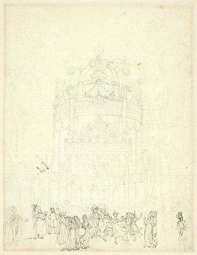 Study for Vauxhall Garden by Augustus Charles Pugin