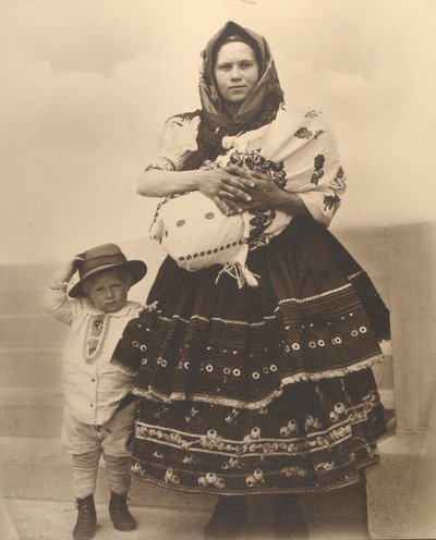 Slovak Woman and Children, c.1910 by Augustus F. Sherman