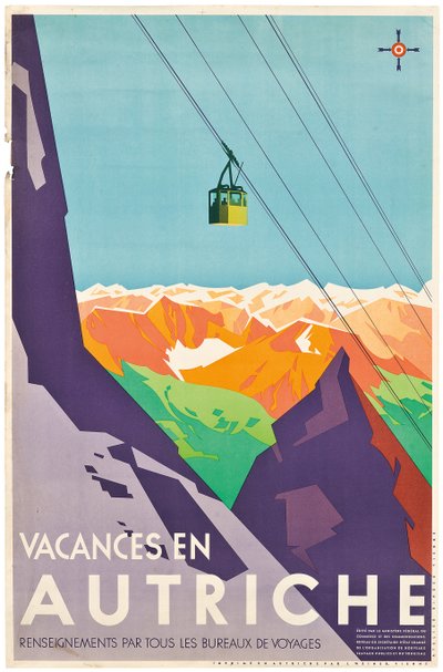 Poster Advertising Vacations in Austria by Austrian School