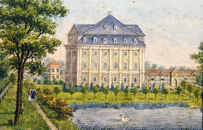 View of a country schloss, c.1780 by Austrian School