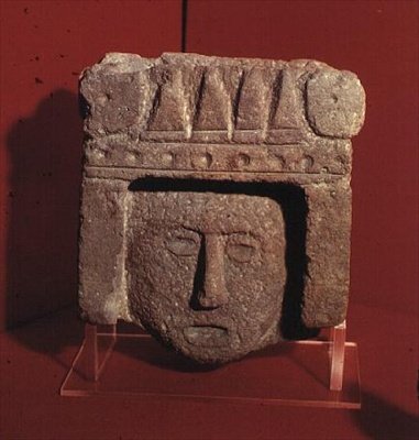 Aztec Carved Head by Aztec