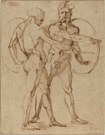 Two Male Nudes by Baccio Bandinelli