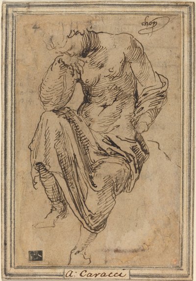 Seated Female Figure after the Antique by Baldassare Peruzzi