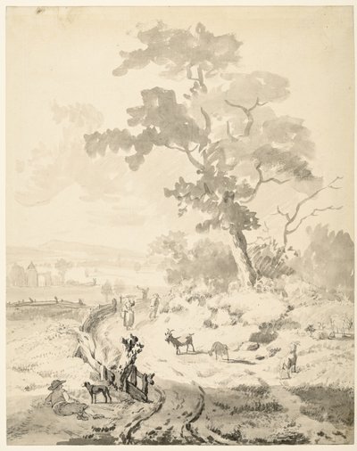 Landscape with Large Tree by Balthasar Paul Ommeganck