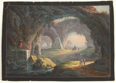 A Fantasy Landscape with Antique Ruins and Figures by Barbara Dietzsch