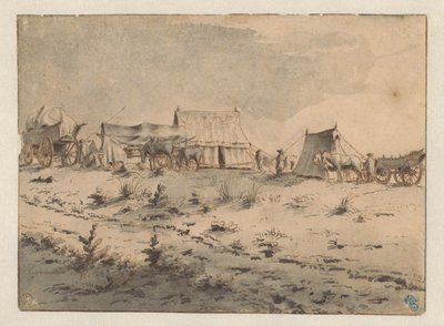 View on an Army Base by Barend Klotz (attributed to)