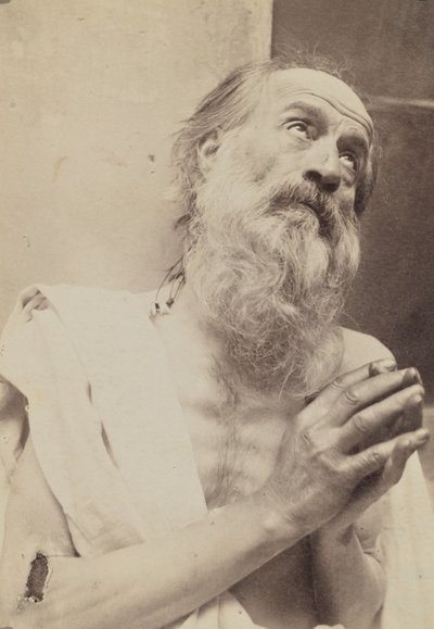 Portrait of Man Praying by Baron Wilhelm von Gloeden