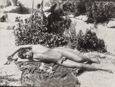 Reclining Nude Young Man by Baron Wilhelm von Gloeden