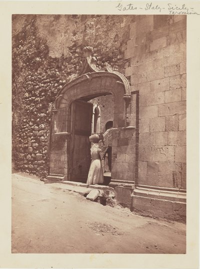 Woman Entering Gate by Baron Wilhelm von Gloeden