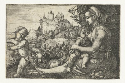 Mother with Two Children by Barthel Beham