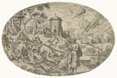 Elisha Curses the Children by Bartholomeus Willemsz. Dolendo