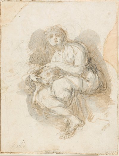Female Saint Holding Skull by Bartolomé Esteban Murillo