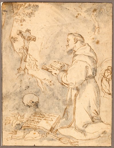 Saint Francis Praying by Bartolomé Esteban Murillo