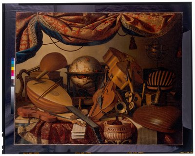 A Still Life with Musical Instruments by Bartolomeo Bettera