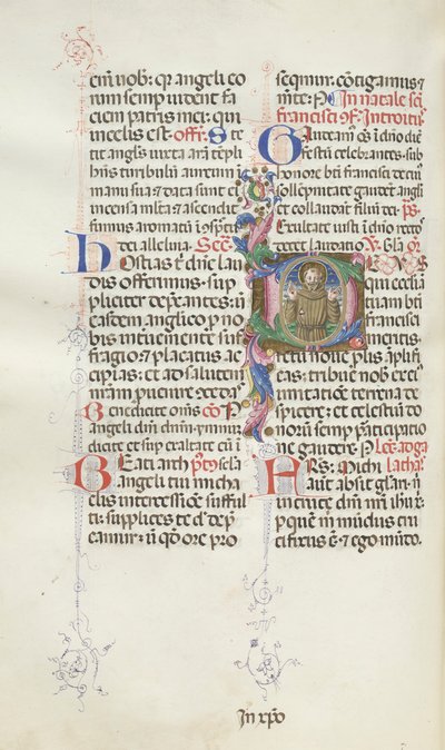 Missal: Fol. 318v: Saint Francis by Bartolomeo Caporali
