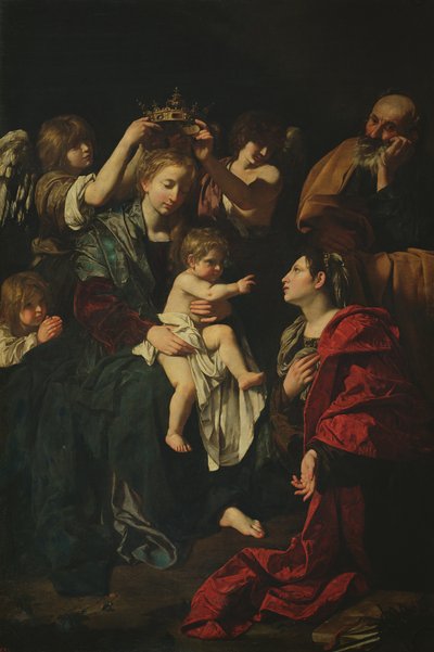 The Holy Family with St. Catherine by Bartolomeo Cavarozzi