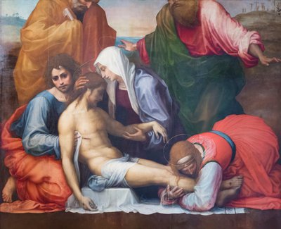 Lamentation over the dead Christ by Bartolomeo Fra