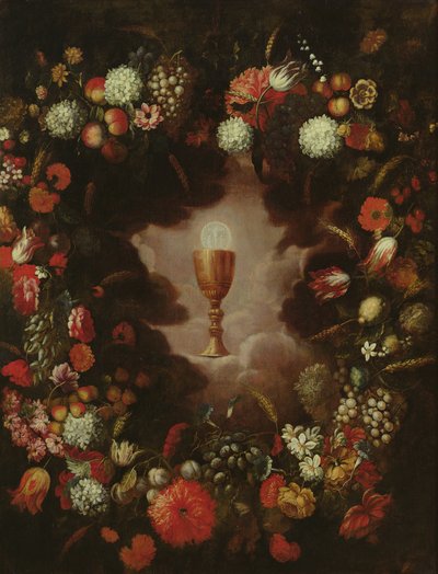 Chalice Surrounded by Flowers and Fruits by Bartolomeo Perez