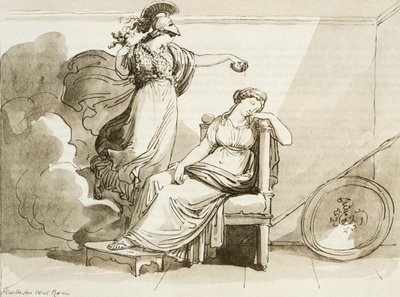 Penelope beautified by Minerva by Bartolomeo Pinelli