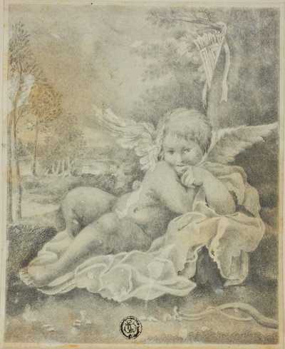 Cupid in a Landscape by Bartolomeo Schedoni