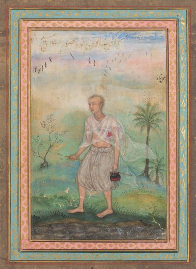 Jain Ascetic Walking Along a Riverbank by Basavana