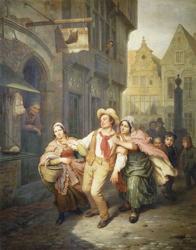 The Rivals, 1840 by Basile de Loose