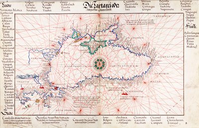 Chart of Black Sea by Battista Agnese