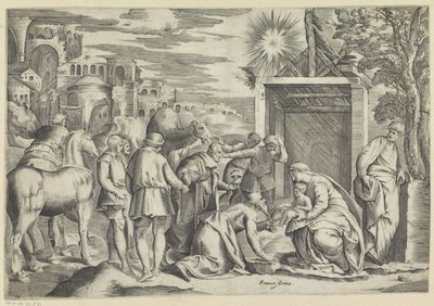 Adoration of the Kings by Battista Franco
