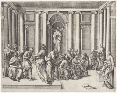 Christ Among the Scribes in the Temple by Battista Franco