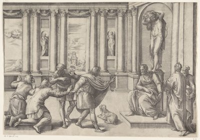 Men in Audience by Battista Franco