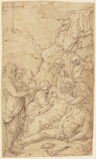The Lamentation by Battista Franco