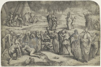 Gathering of the Manna by Battista Franco