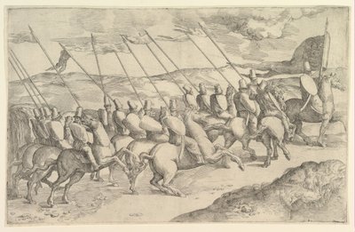 A Company of Horsemen by Battista Franco Veneziano