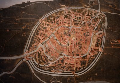 Map of Bruges. anonymous. 1546-1600. (detail) by Belgian School