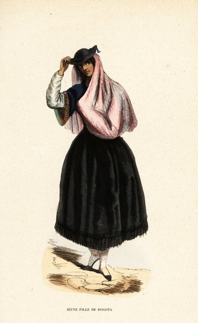 Young Woman of Bogota, Colombia by Belgian School