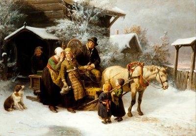 Leaving Home (Dalecarlian Scene) by Bengt Nordenberg