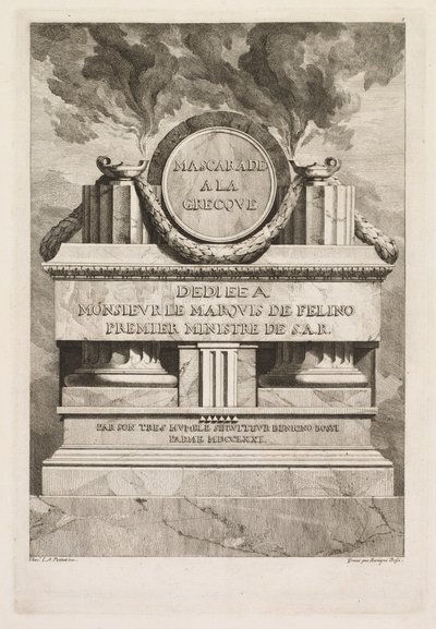 Mascarade à la Grecque: Dedication Page by Benigno Bossi