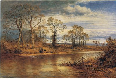 An English River in Autumn by Benjamin Eastlake Leader