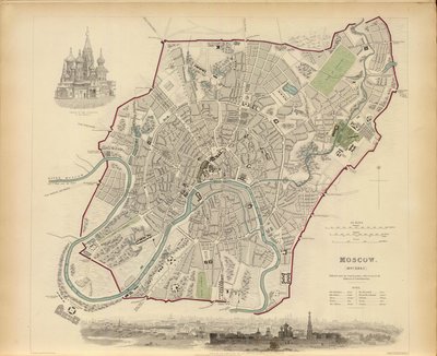 Plan of Moscow by Benjamin Rees Davies