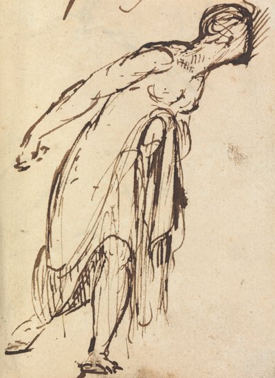 Study of a Leaning Figure by Benjamin Robert Haydon