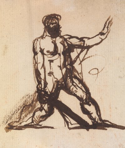 Study of a Nude Male by Benjamin Robert Haydon