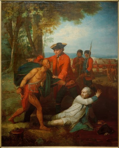 General Johnson Rescues Officer by Benjamin West