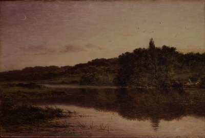 Evening at Streatley, Bedfordshire by Benjamin Williams Leader