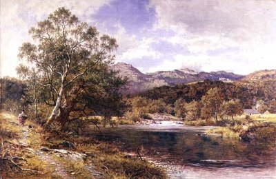 On the Llugwy, North Wales by Benjamin Williams Leader
