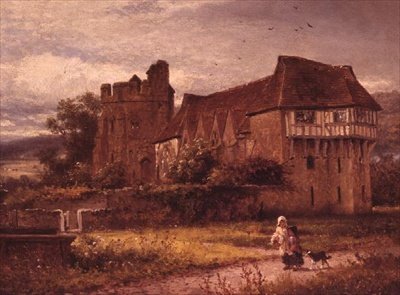 Stokesay Castle, Shropshire by Benjamin Williams Leader
