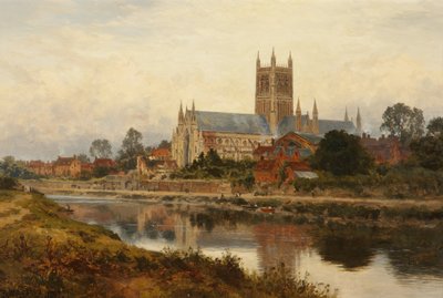 Worcester Cathedral, 1897 by Benjamin Williams Leader