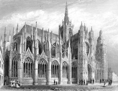 Evreux Cathedral, Evreux, France, 1836 by Benjamin Winkles