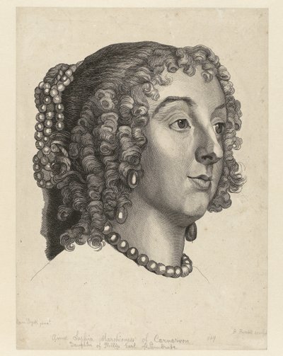 Portrait of Anna Sophia of Carnarvon by Bernard Baron