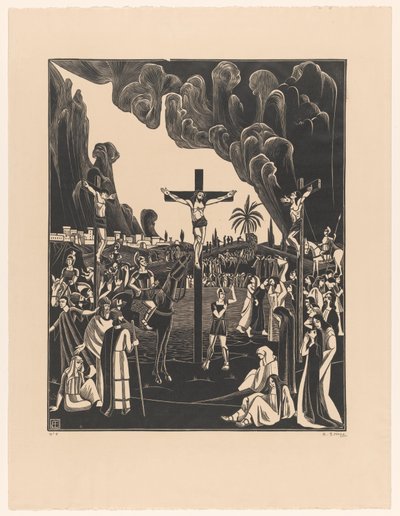 Crucifixion of Christ by Bernard Essers (signed by artist)